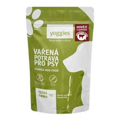 650g Yoggies Vařená potrava pro psy – hovězí maso s quinoou