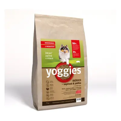 5kg Yoggies MINIGRANULE Ibérico vepřové maso s jablky lisované za studena s probiotiky