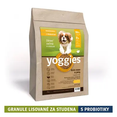 2kg Yoggies Krůtí maso&jáhly, minigranule lisované za studena s probiotiky