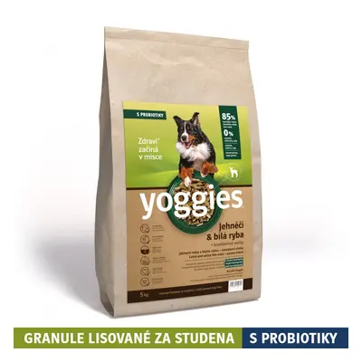 5kg Yoggies Jehněčí maso&bílá ryba, granule lisované za studena s probiotiky