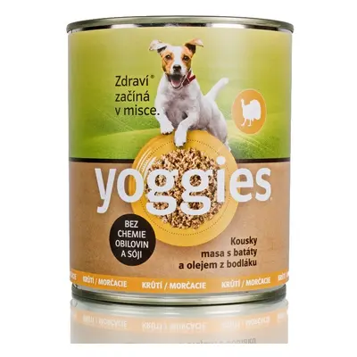 800g Yoggies krůtí konzerva s batáty a bodlákovým olejem