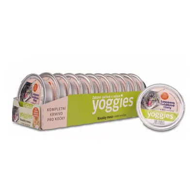 12x85g Yoggies mistička pro kočky s lososem a tuňákem v lahodné želé omáčce