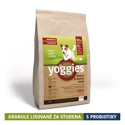 5kg Yoggies Kuřecí&hovězí maso, minigranule lisované za studena s probiotiky