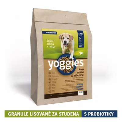 2kg Yoggies Kozí maso&zelenina, hypoalergenní granule lisované za studena s probiotiky