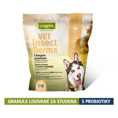 2kg Yoggies VET Insect Derma s hmyzím proteinem, granule lisované za studena s probiotiky