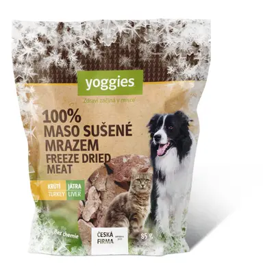 Yoggies Mrazem sušená krůtí játra (lyofilizovaná) 85g