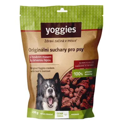 Yoggies Bezlepkové suchary s hovězím masem a červenou řepou 150g