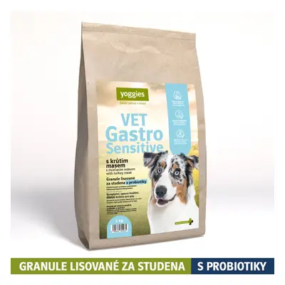 5kg Yoggies VET Gastro Sensitive s krůtím masem, granule lisované za studena s probiotiky