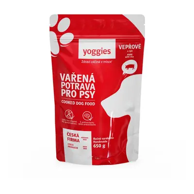 650g Yoggies Vařená potrava pro psy – vepřové maso s rýží