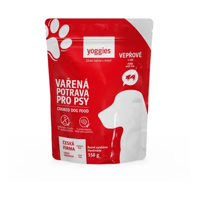 150g Yoggies Vařená potrava pro psy – vepřové maso s rýží