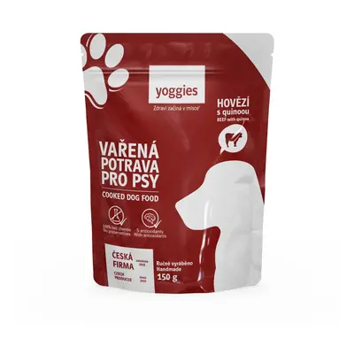 150g Yoggies Vařená potrava pro psy – hovězí maso s quinoou