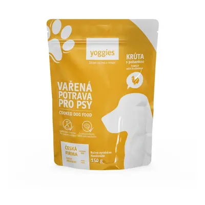 150g Yoggies Vařená potrava pro psy – krůtí maso s pohankou