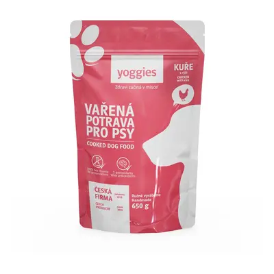 650g Yoggies Vařená potrava pro psy – kuřecí maso s rýží