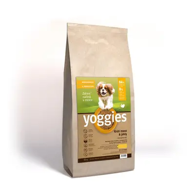 15kg Yoggies Krůtí maso&jáhly, minigranule lisované za studena s probiotiky