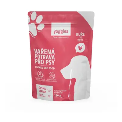 150g Yoggies Vařená potrava pro psy – kuřecí maso s rýží