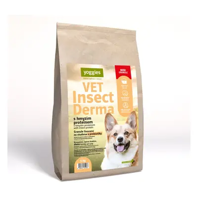 5kg Yoggies VET Insect Derma s hmyzím proteinem, minigranule lisované za studena s probiotiky