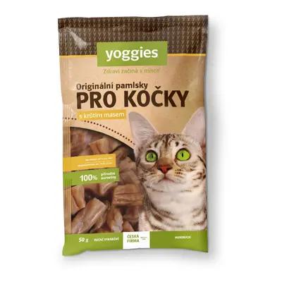 Yoggies Originální pamlsky s krůtím masem pro kočky 50 g