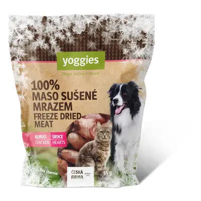 Yoggies Mrazem sušená kuřecí srdce (lyofilizovaná) 85g