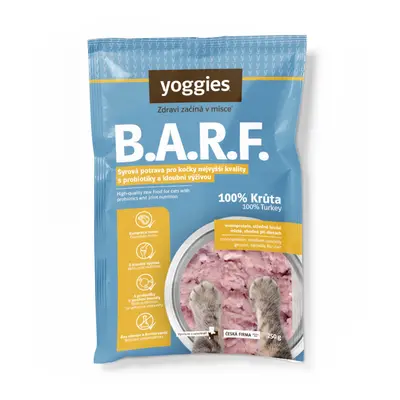 1,5kg Yoggies B.A.R.F. 100% Krůtí komplet s pivovar. kvasnicemi a konopným olejem s probiotiky