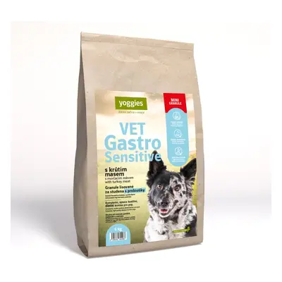 5kg Yoggies VET Gastro Sensitive s krůtím masem, minigranule lisované za studena s probiotiky