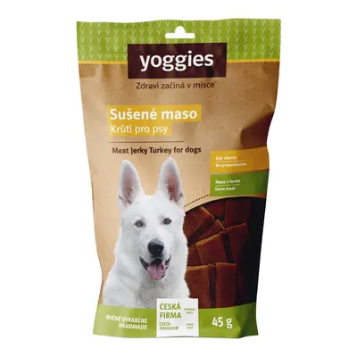 Yoggies Sušené krůtí maso pro psy (proužky) 45g