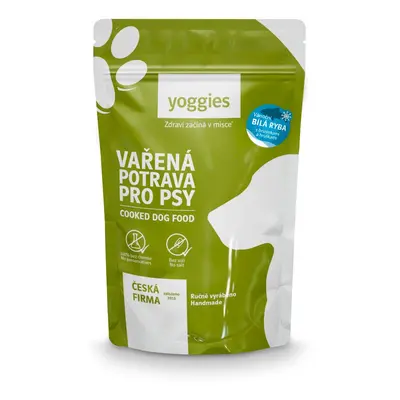 650g Yoggies Vařená potrava pro psy – Vánoční bílá ryba s brusinkami a hruškami