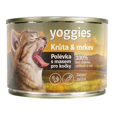 185g Yoggies Polévka pro kočky – Krůta & mrkev