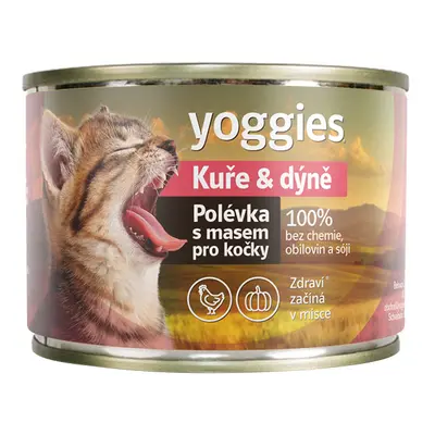 185g Yoggies Polévka pro kočky – Kuře & dýně