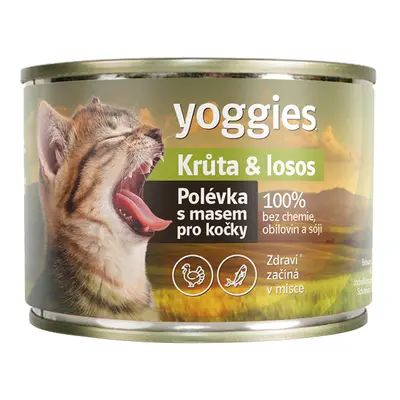 185g Yoggies Polévka pro kočky – Krůta & losos