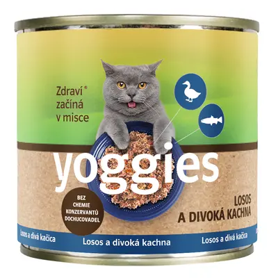 185g Yoggies Konzerva pro kočky Losos a divoká kachna