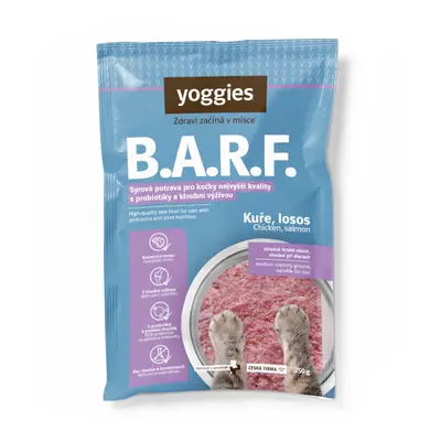 1,5kg Yoggies B.A.R.F. Kuřecí komplet s lososem a brusinkami s probiotiky