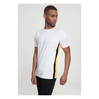 Urban Classics Raglan Side Stripe Tee white/black/yellow