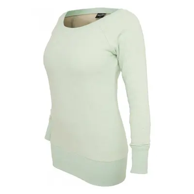 Urban Classics Ladies Melange Crewneck mint/wht