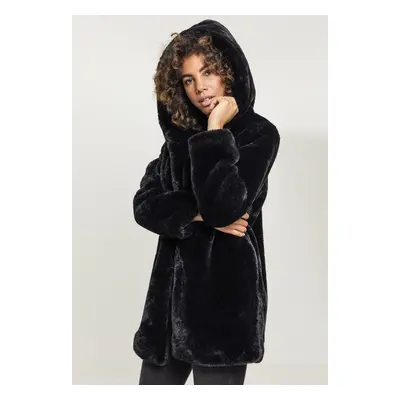 Urban Classics Ladies Hooded Teddy Coat black