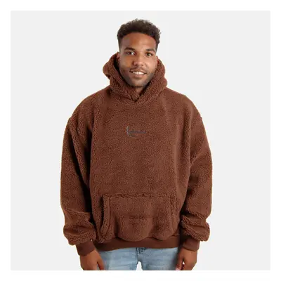 Mikina Karl Kani Metal Signature Teddy Os Hoodie brown