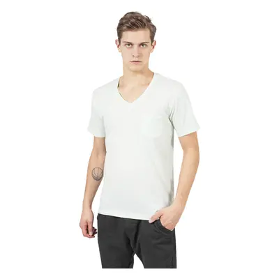 Urban Classics Melange V-Neck Pocket Tee mint/white