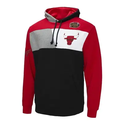 Mitchell & Ness sweatshirt Chicago Bulls Color Blocked Fleece Hoodie red