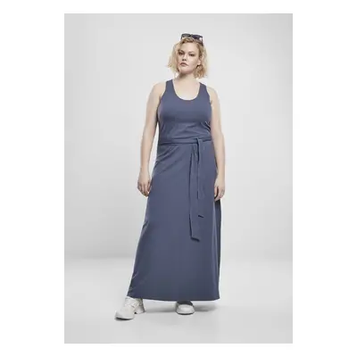 Urban Classics Ladies Long Racer Back Dress vintageblue