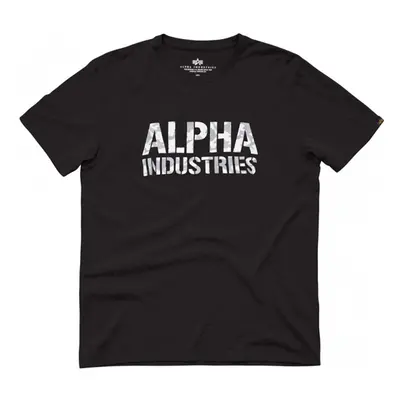 Pánské tričko Alpha Industries Camo Print Tee Black