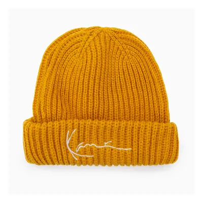 Zimní čepice Karl Kani Signature Fisherman Beanie Ocher