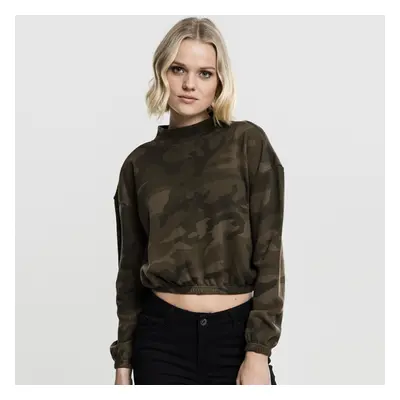 Urban Classics Ladies Camo Turtleneck Crew olive camo