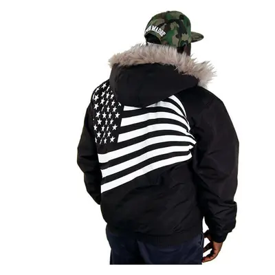 Zimní bunda Cocaine Life Flag Winter Jacket Black