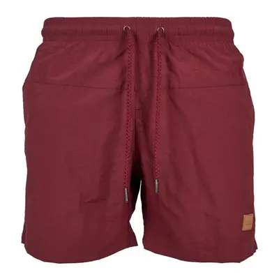 Urban Classics Block Swim Shorts cherry