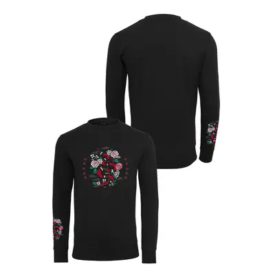 Mr. Tee Snake Flowers Crewneck black