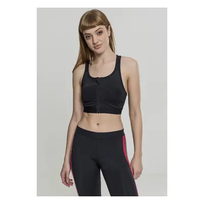 Urban Classics Ladies Tech Mesh Zipped Bra black