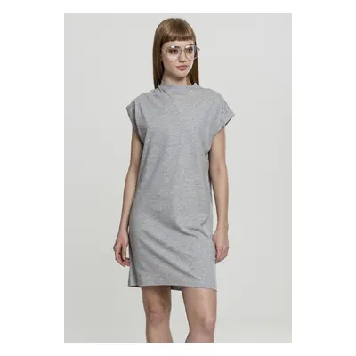 Urban Classics Ladies Turtel Extended Shoulder Dress grey