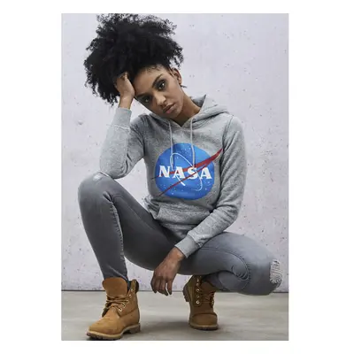 Mr. Tee Ladies NASA Insignia Hoody heather grey