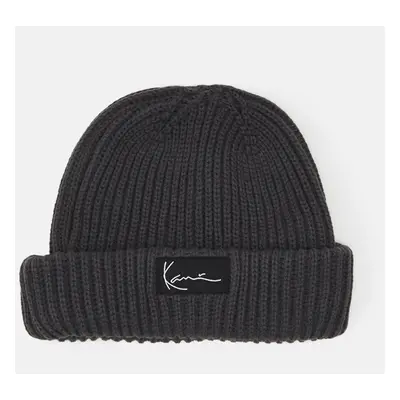 Zimní čepice Karl Kani Signature Fisherman Beanie Anthracite