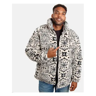 Zimní Bunda Karl Kani Og Paisley Teddy Puffer Jacket off white/black