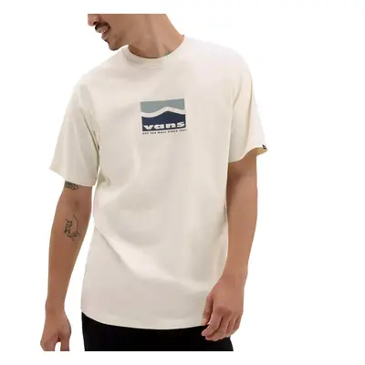 Pánské Tričko Vans CENTER SIDESTRIPE SS TEE ANTIQUE WHITE